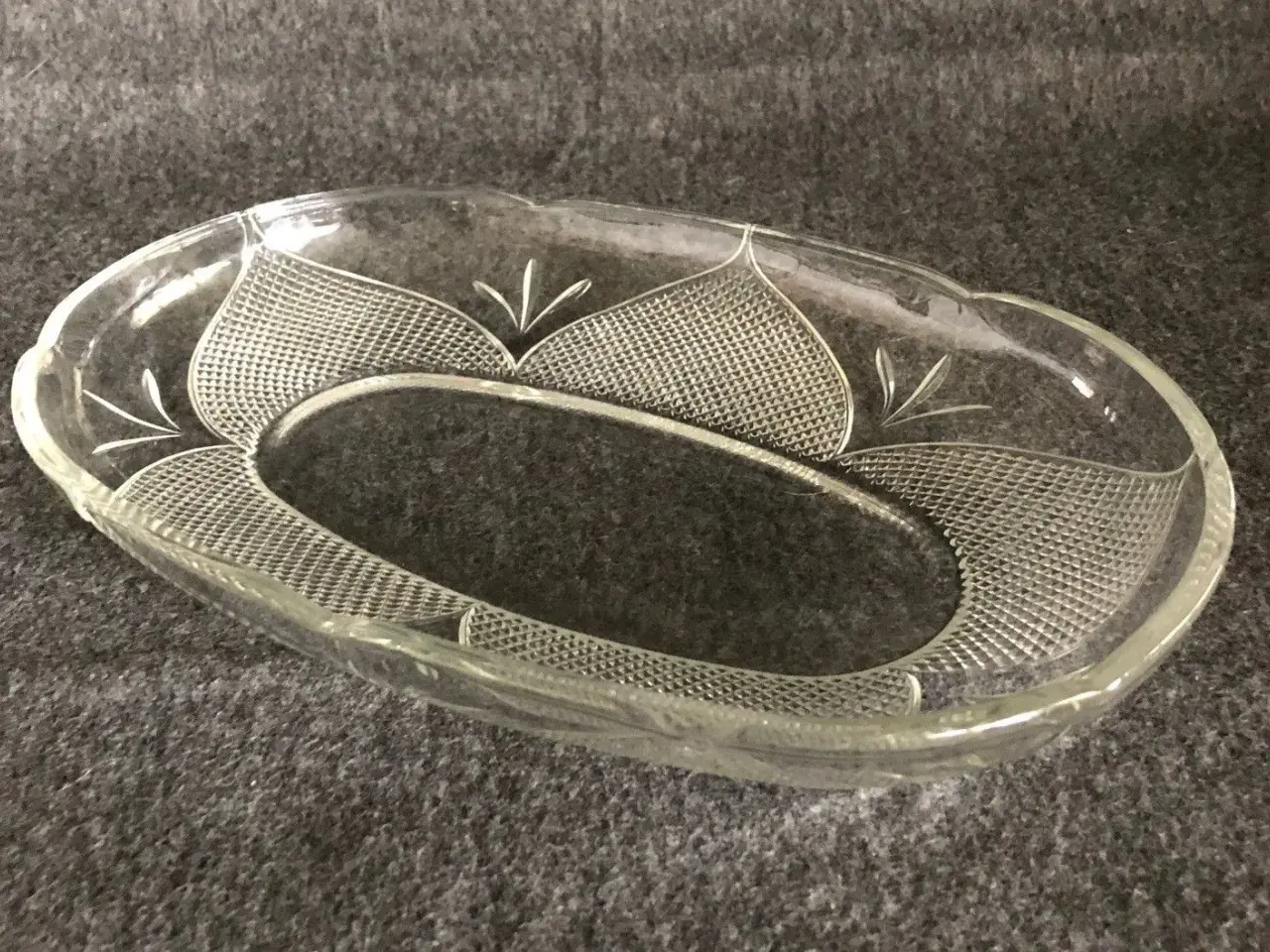 Billede 1 - Gammelt glas kagefad