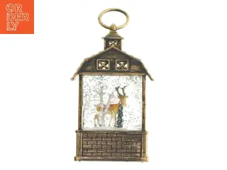 Dekorativ lanterne med rensdyr (str. 14x8,5 cm)