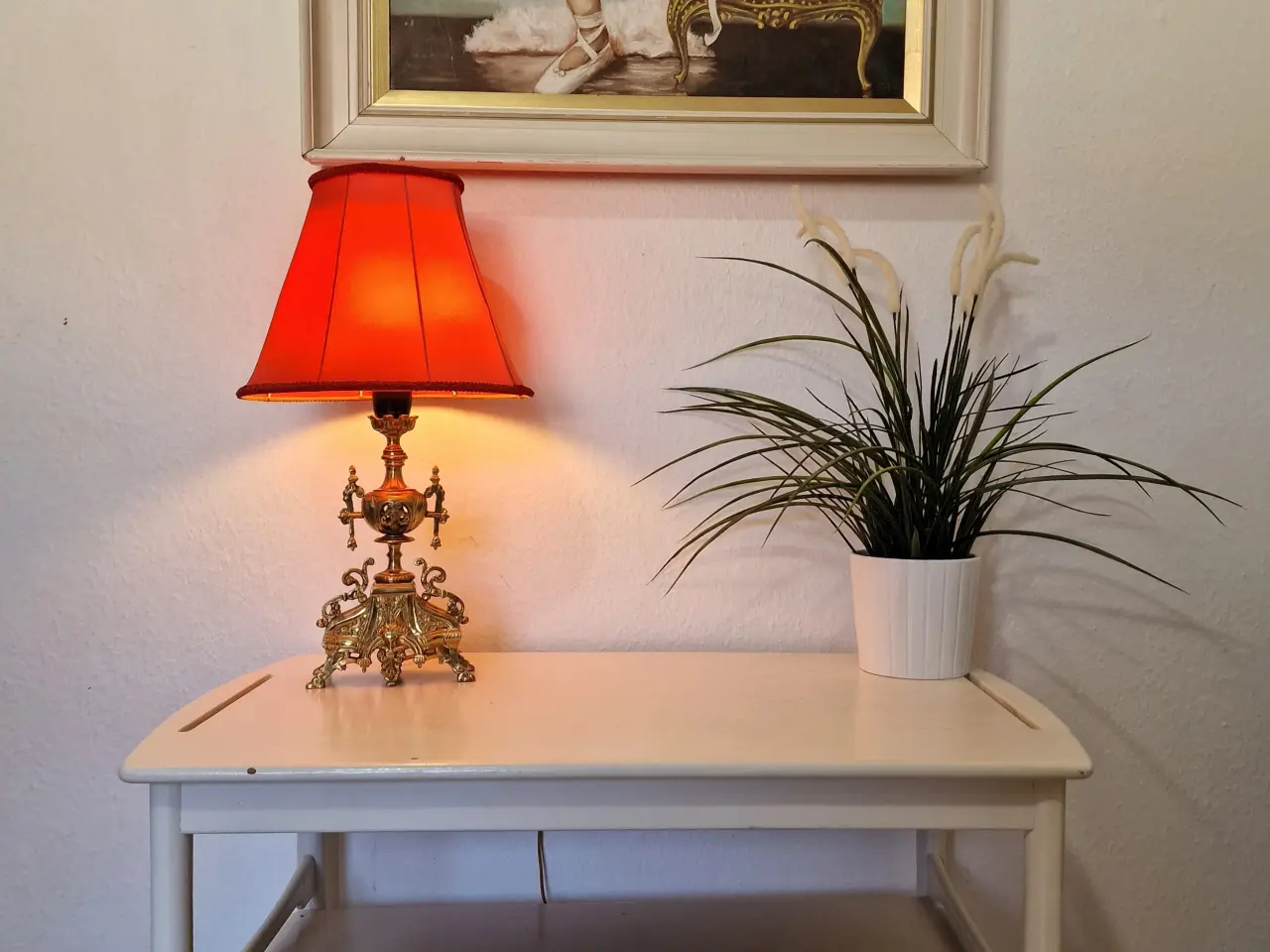 Billede 1 - Bordlampe i messing