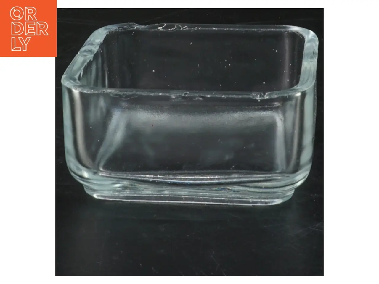 Billede 1 - Glas kvadratisk skål (str. 9x9x5 cm)