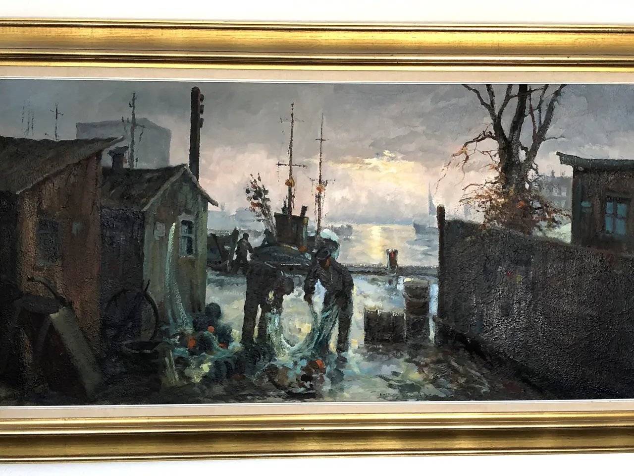 Billede 1 - ALLAN KARMS maleri i guldramme