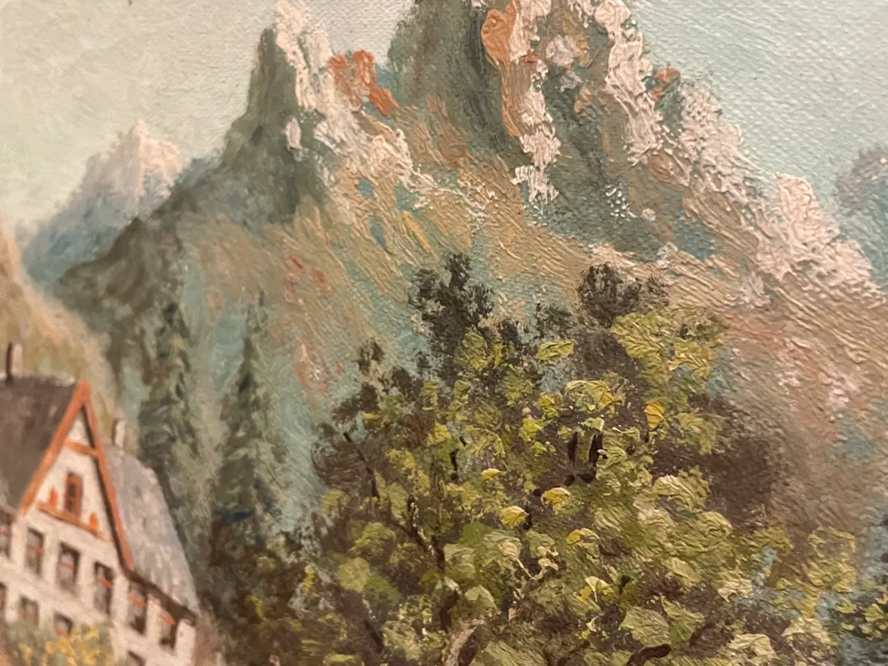 Billede 4 - Håndmalet dekorationsmaleri på lærred 85 × 45 cm
