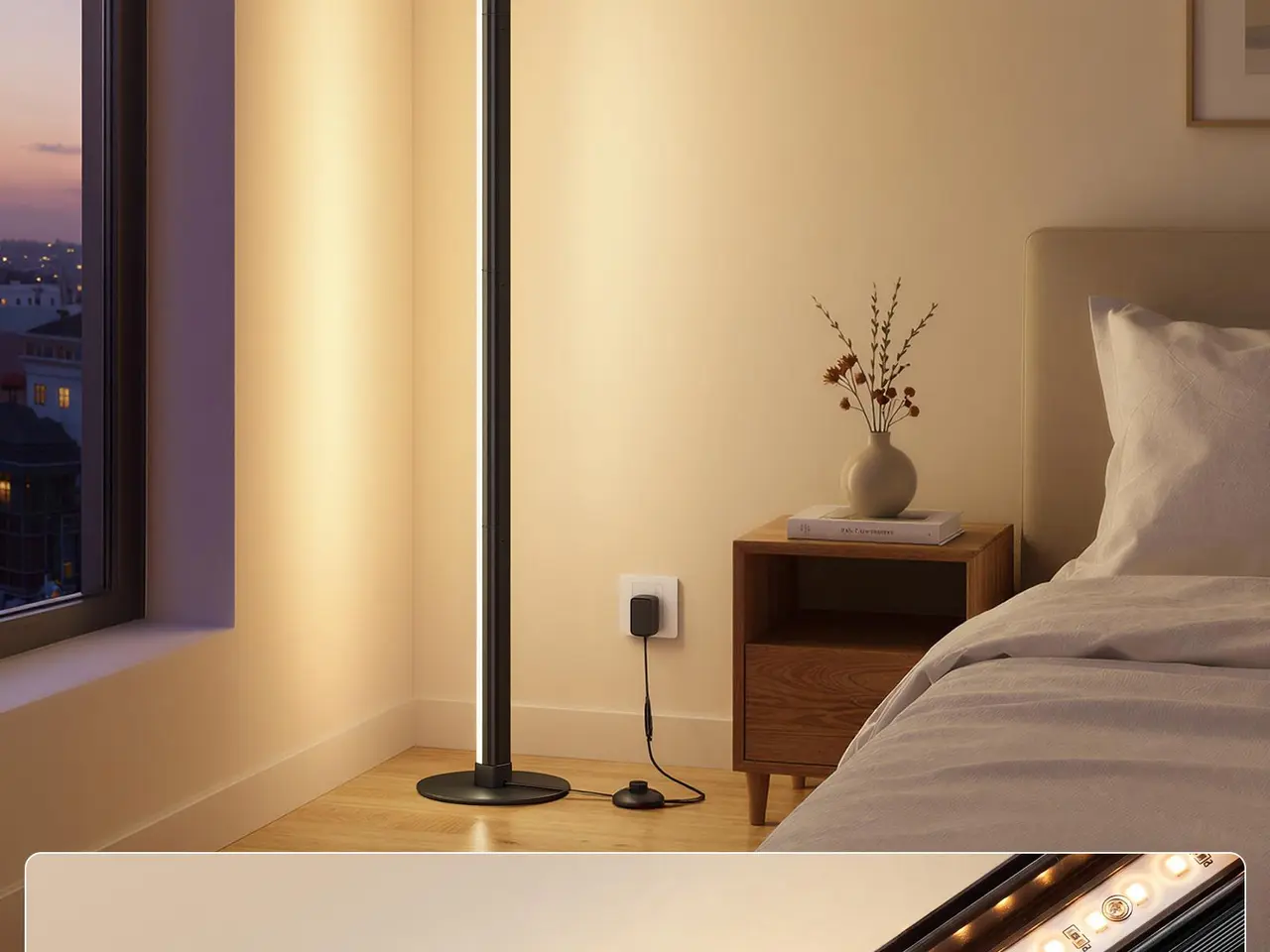 Billede 6 - LED-gulvlamper 2 stk. dæmpbare 12 W 1200 lm 3000 K - mat sort