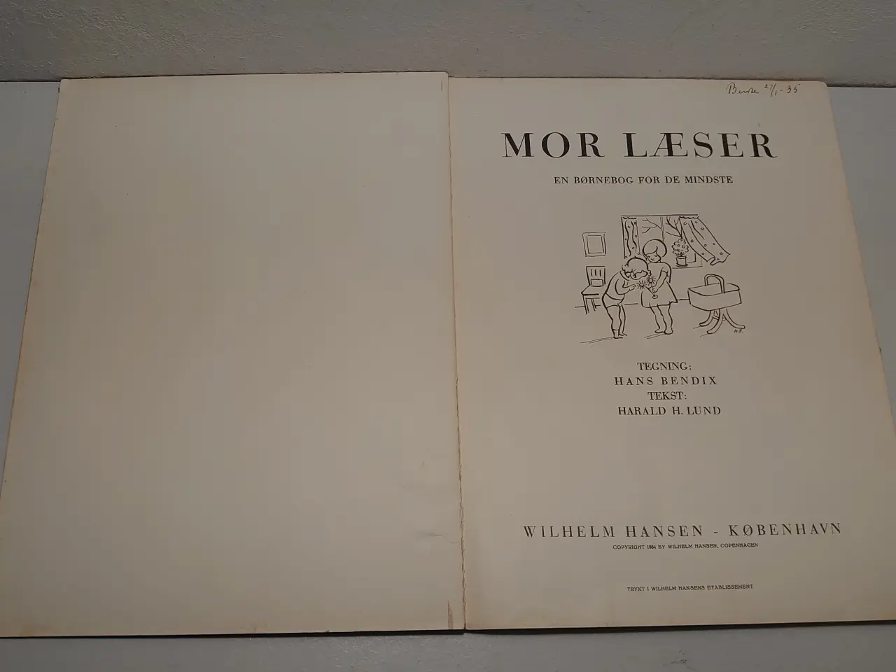 Billede 3 - Harald H. Lund: Mor læser.ill. Hans Bendix. 1934
