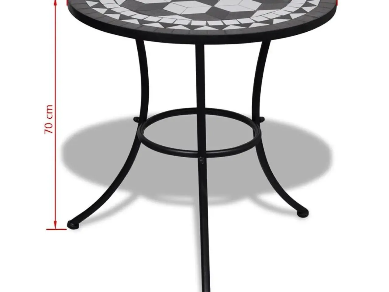Billede 5 - Bistrobord 60 cm mosaik sort og hvid