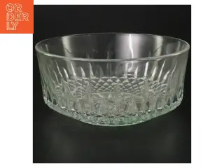 Glas skål med mønster (str. Ø 20 cm)