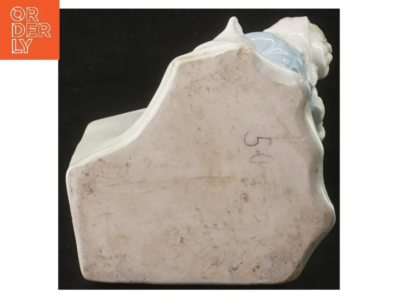 Billede 2 - Porcelænsfigur med to børn og hund (str. 16 cm)