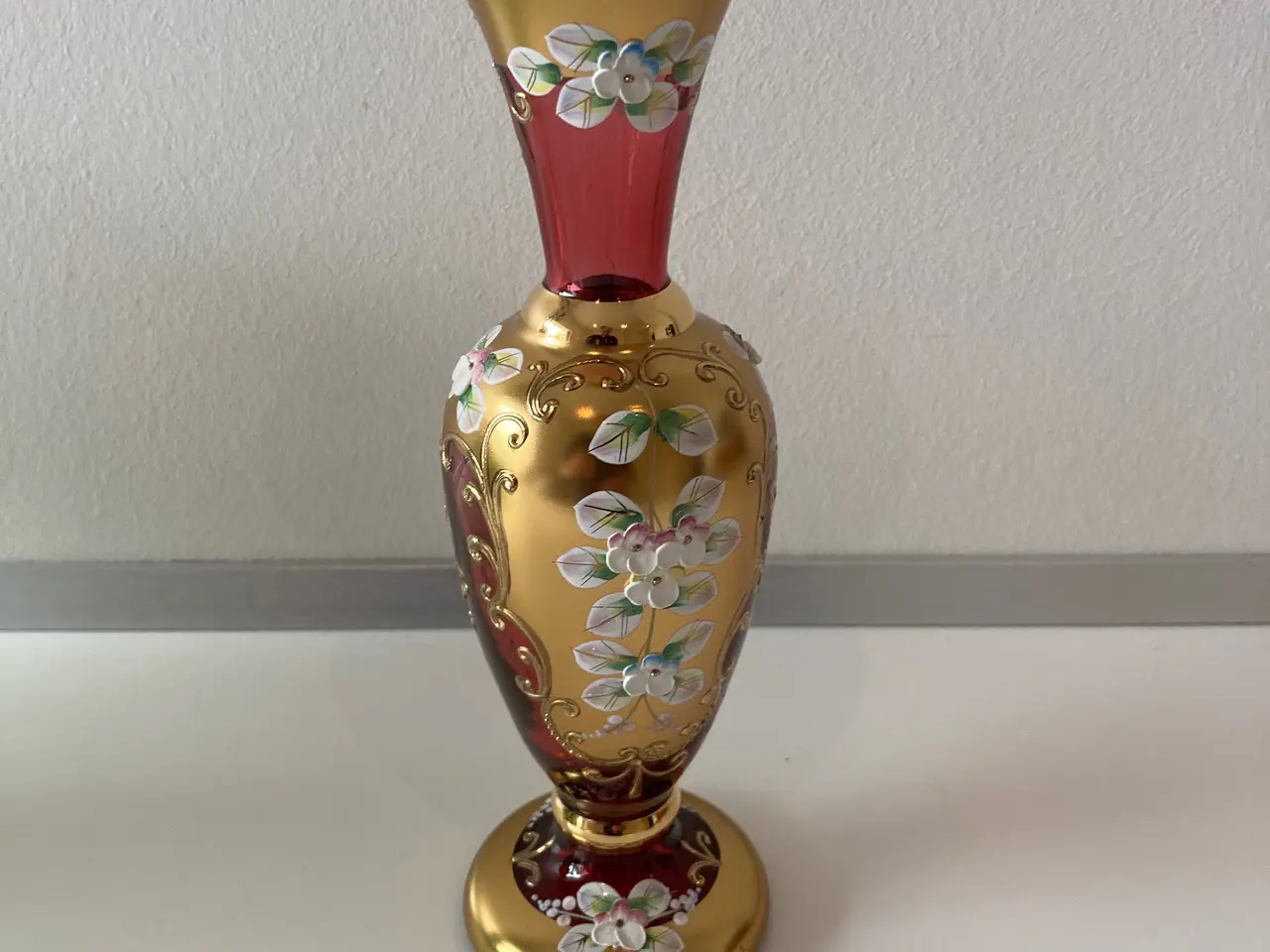 Billede 9 - Bohemian Crystal – Håndmalet Guld på Blå, Grøn & R