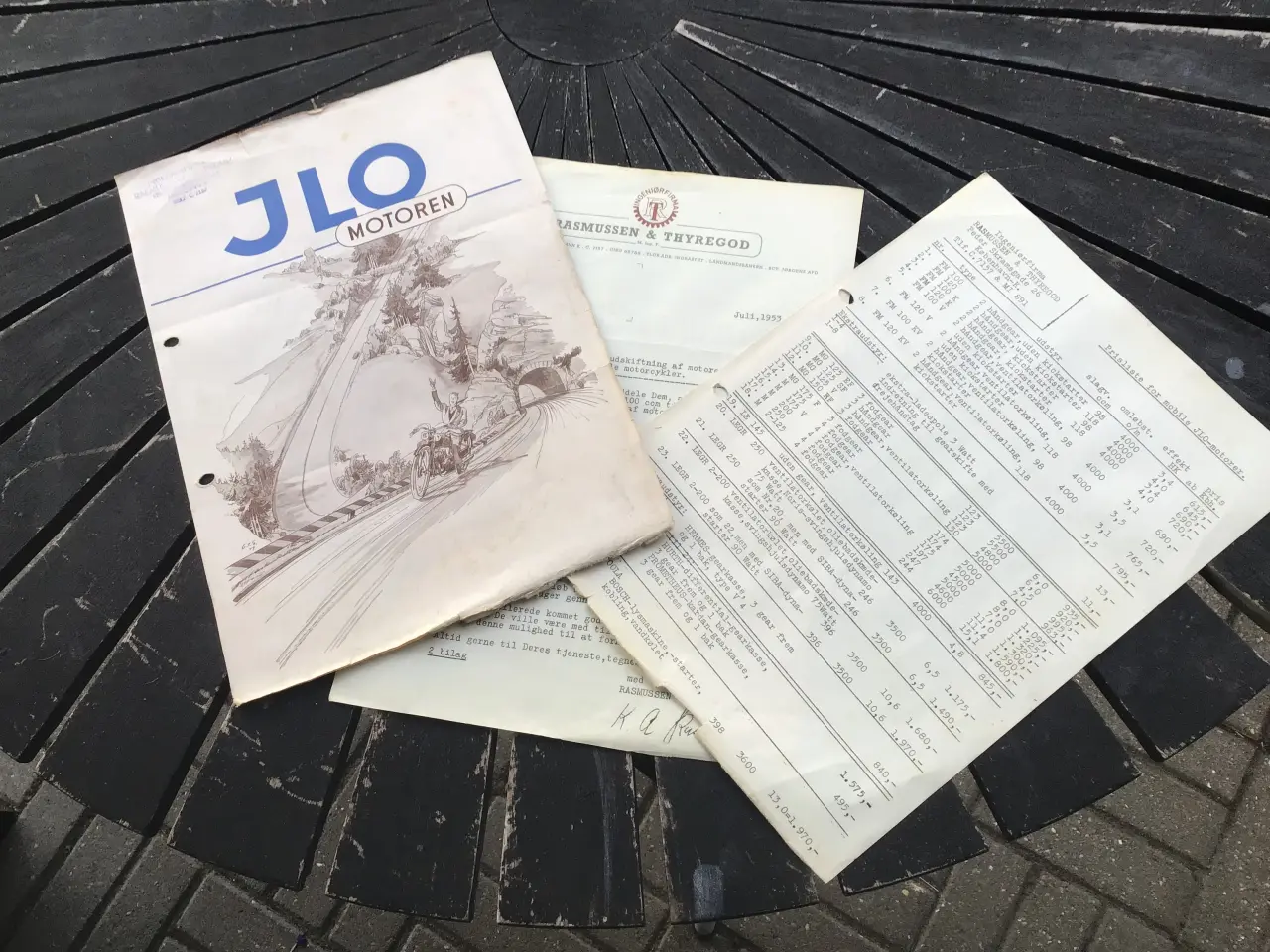 Billede 1 - J L O brochure / papir fra 1953
