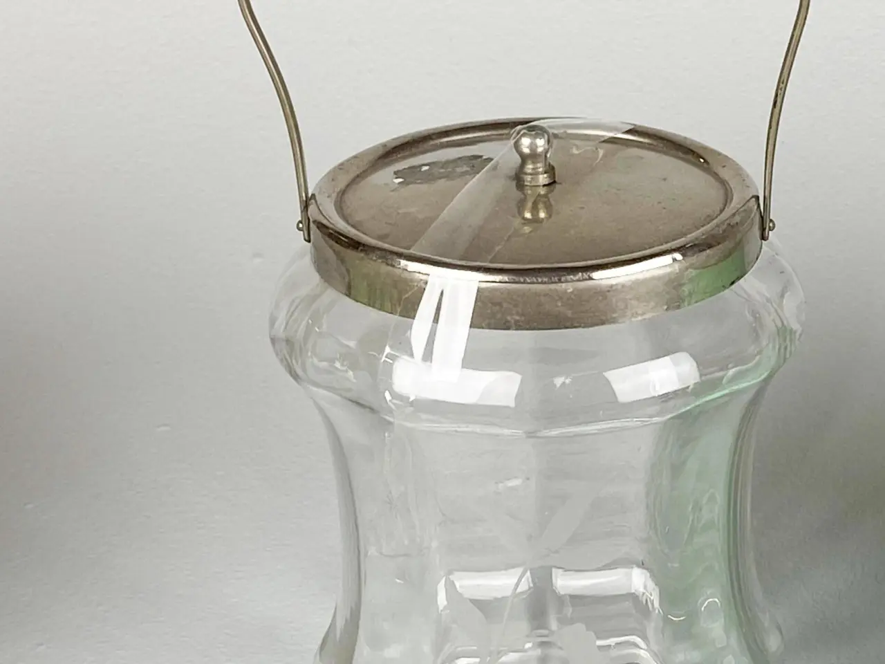 Billede 2 - Kiksespand af klart glas