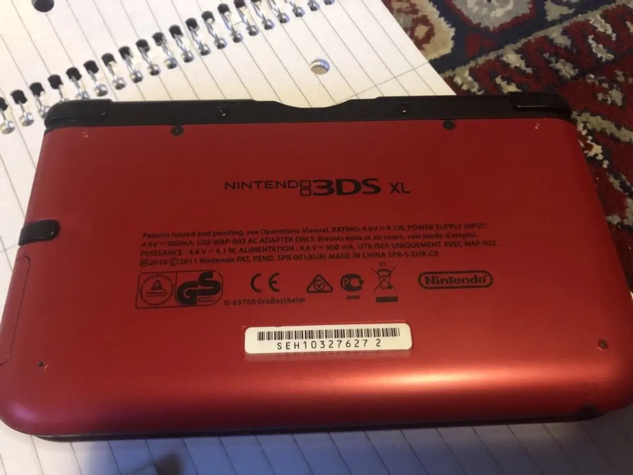Billede 2 - Rød Nintendo 3DS XL+6 spil : Super Mario 3D Land