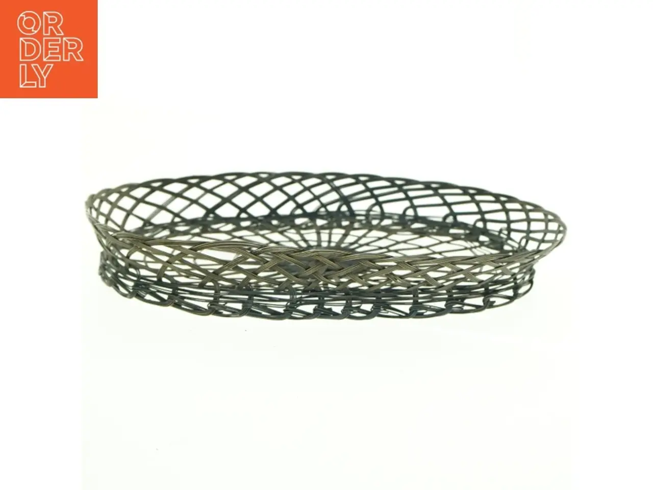 Billede 1 - Fil de Fer Oval Flettet Metal Frugtkurv (str. 31 x 22 cm)