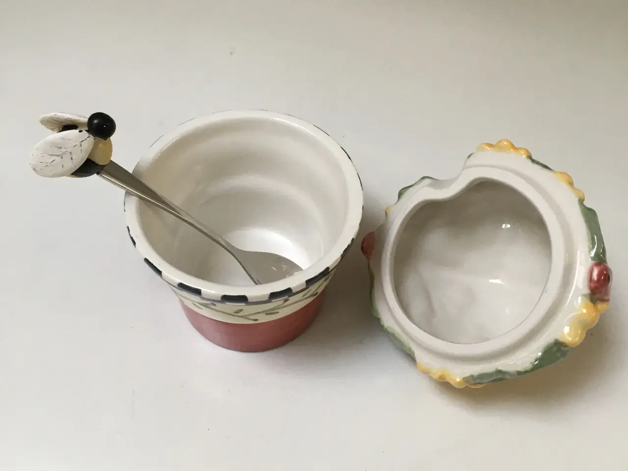 Billede 3 - NY marmelade krukke med låg og ske