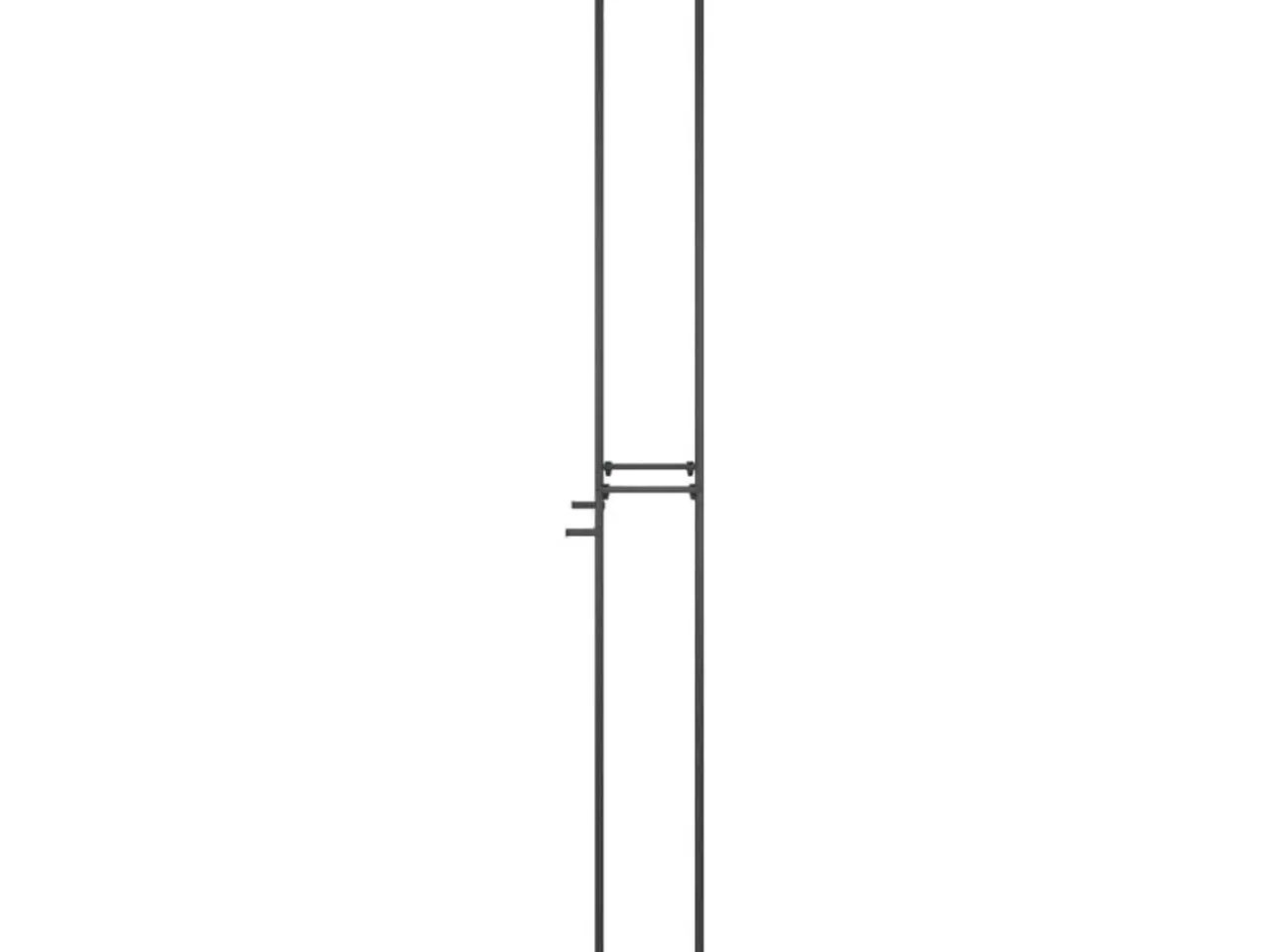Billede 4 - Høj vinreol til 57 flasker - smedejern, sort, 34×18×200 cm