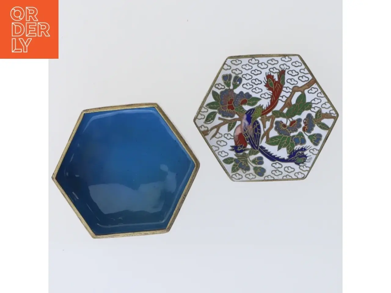 Billede 5 - Keramisk smykkeskrin med låg (str. 6,5 x 6 x 4 cm)