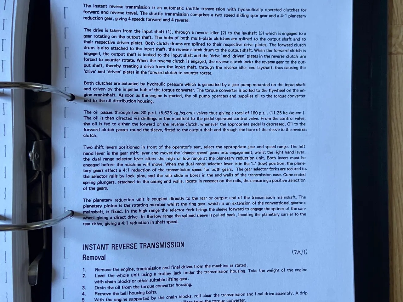 Billede 5 - Servicemanual til MF50B/BX rendegraver