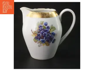 Porcelænskande med frugtmotiv (str. 12 cm)