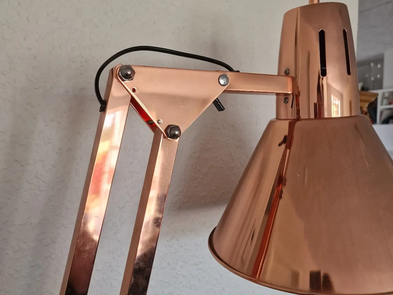 Billede 4 - Stor arkitekt gulv lampe i kobber