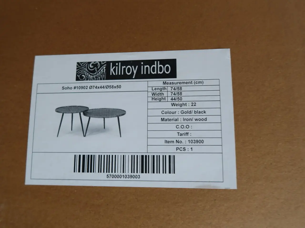 Billede 2 - 2 stk. sofaborde KILROY INDBO Soho