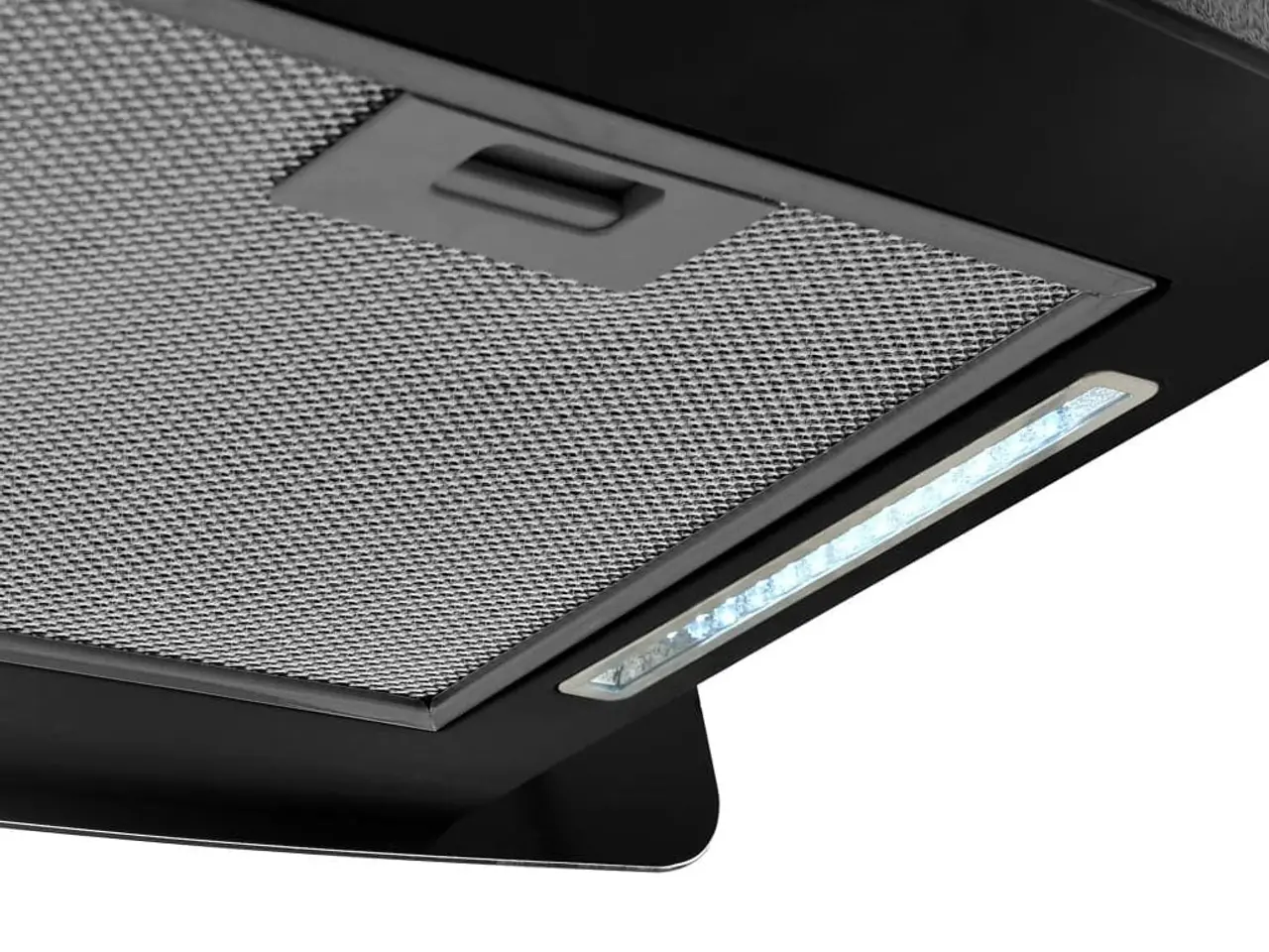 Billede 6 - Hængende ø-emhætte med touchsensor og LCD i hærdet glas - sort, 55 cm