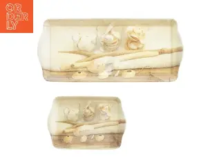 Serveringsbakker med maritime motiv (str. 21x14 & 39x17,5 cm)