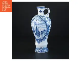 Blåt og hvidt porcelænskrukke (str. 23 x 11 cm)