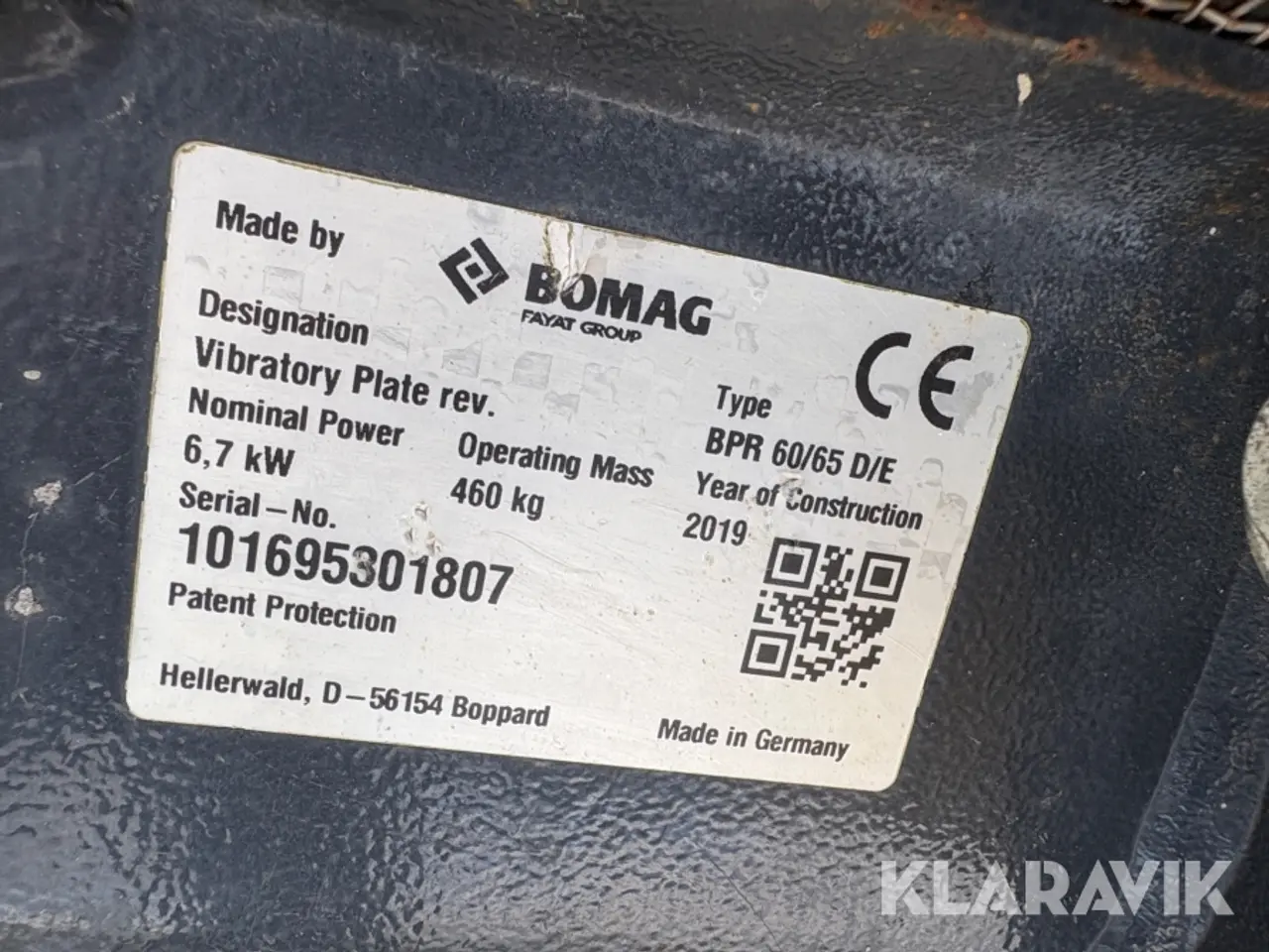 Billede 11 - Pladevibrator Bomag BPR 60/65 D/E - vendbar vibratorplade