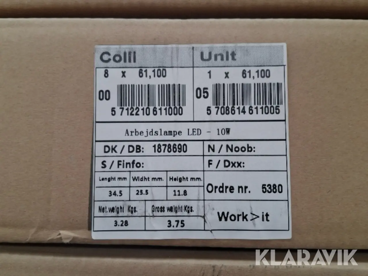 Billede 2 - Arbejdslampe Work it - 10 W, 48 styk