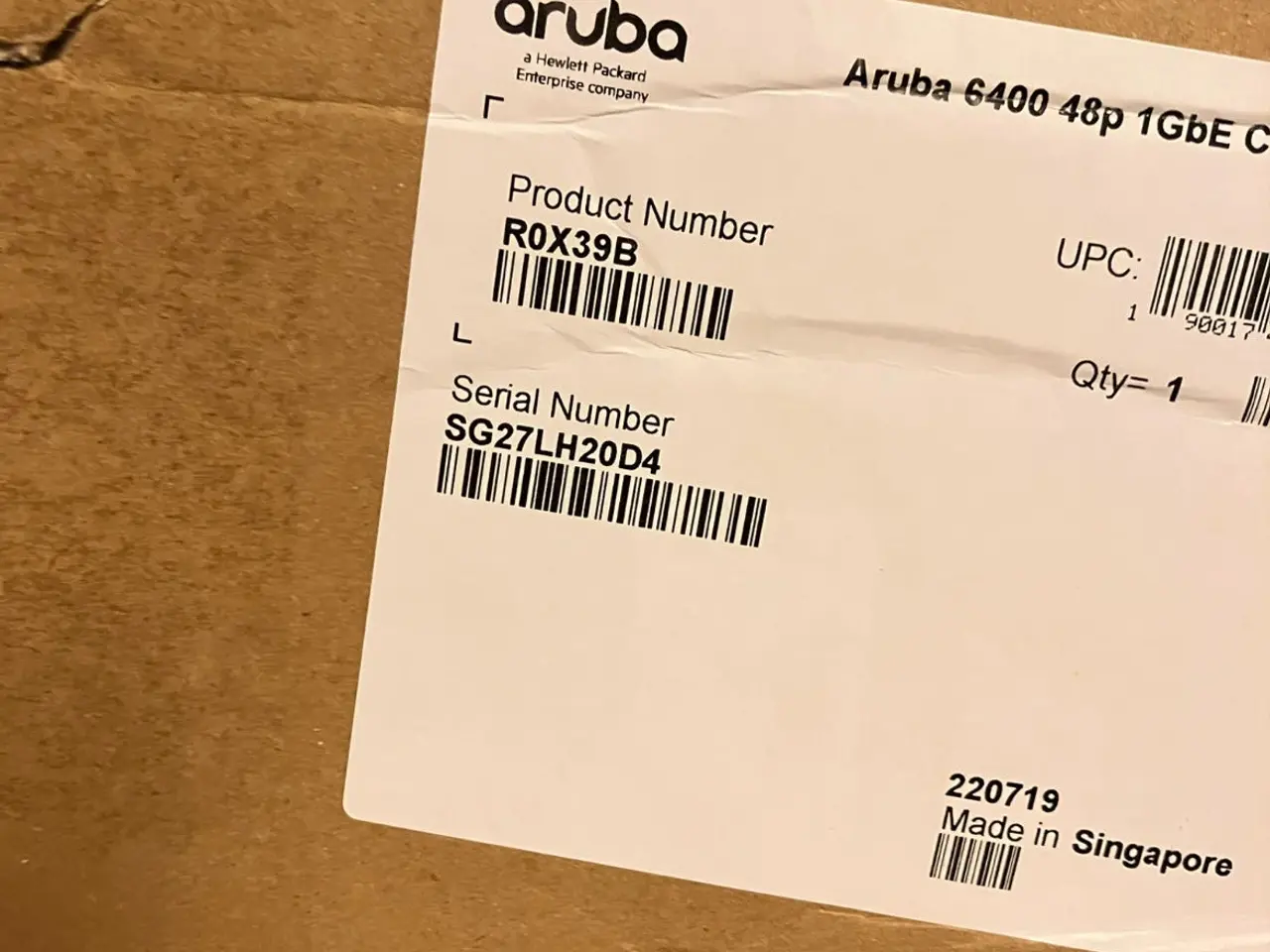 Billede 1 - Aruba 6400 48p 10Gb netværksswitch