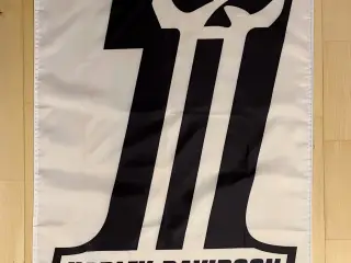 Flag med Harley-Davidson hvid #1
