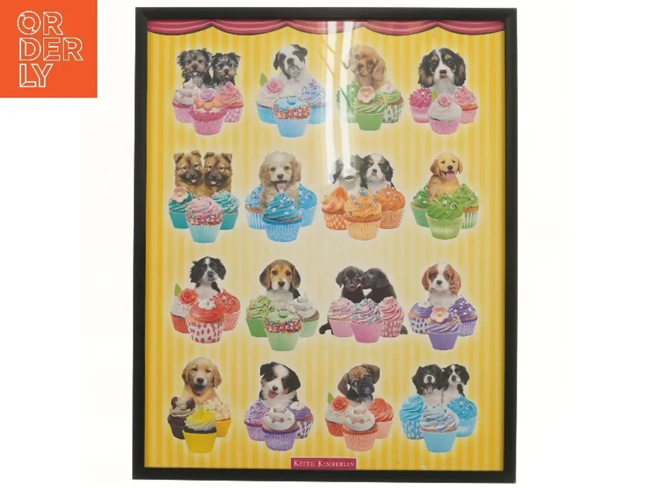 Billede 1 - Billede af hunde i cupcake design (str. 52x42 cm)