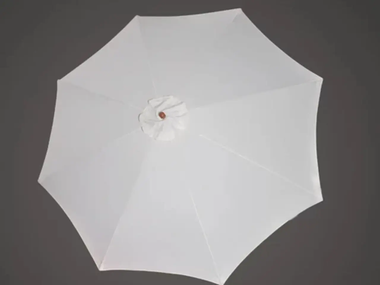 Billede 2 - Parasol 300 cm - sandhvid haveparasol i hårdttræ
