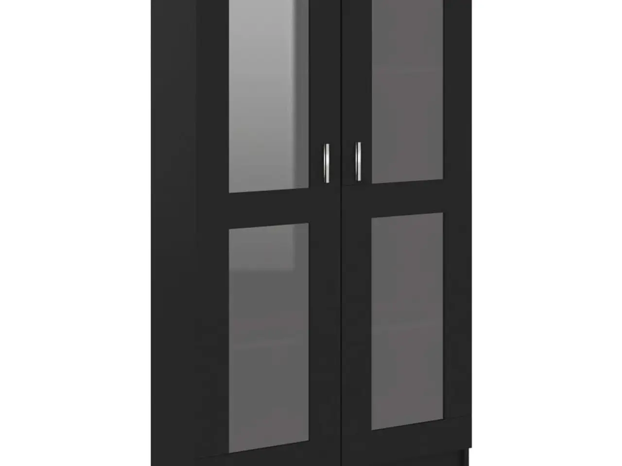 Billede 2 - Vitrineskab 82,5x30,5x150 cm konstrueret træ sort