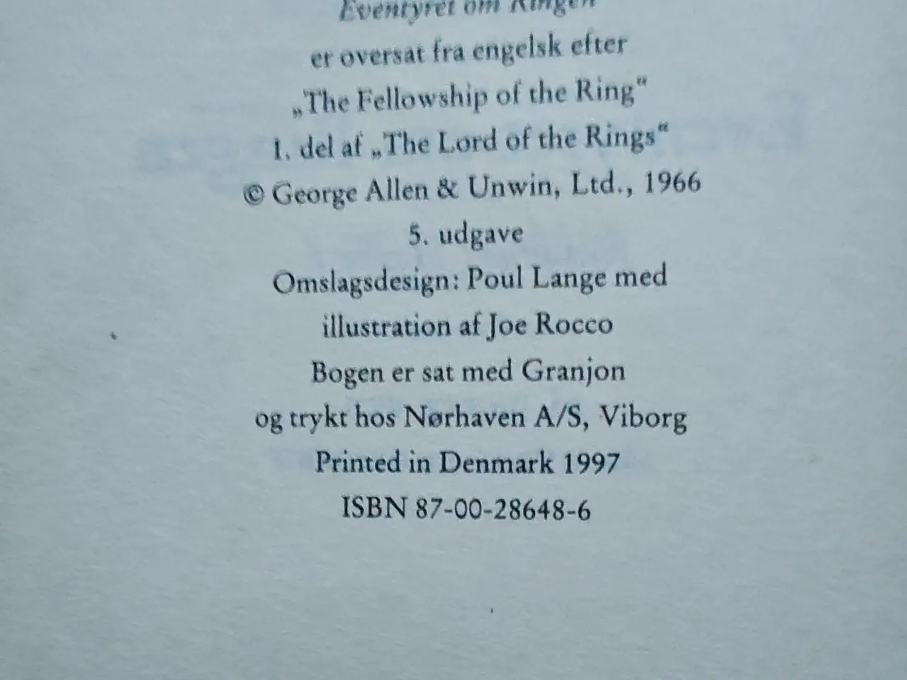 Billede 2 - Eventyret om ringen Ringenes Herre 1 BOG
