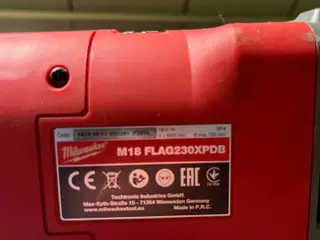 Milwaukee m18 flag230xpdb vinkelsliber
