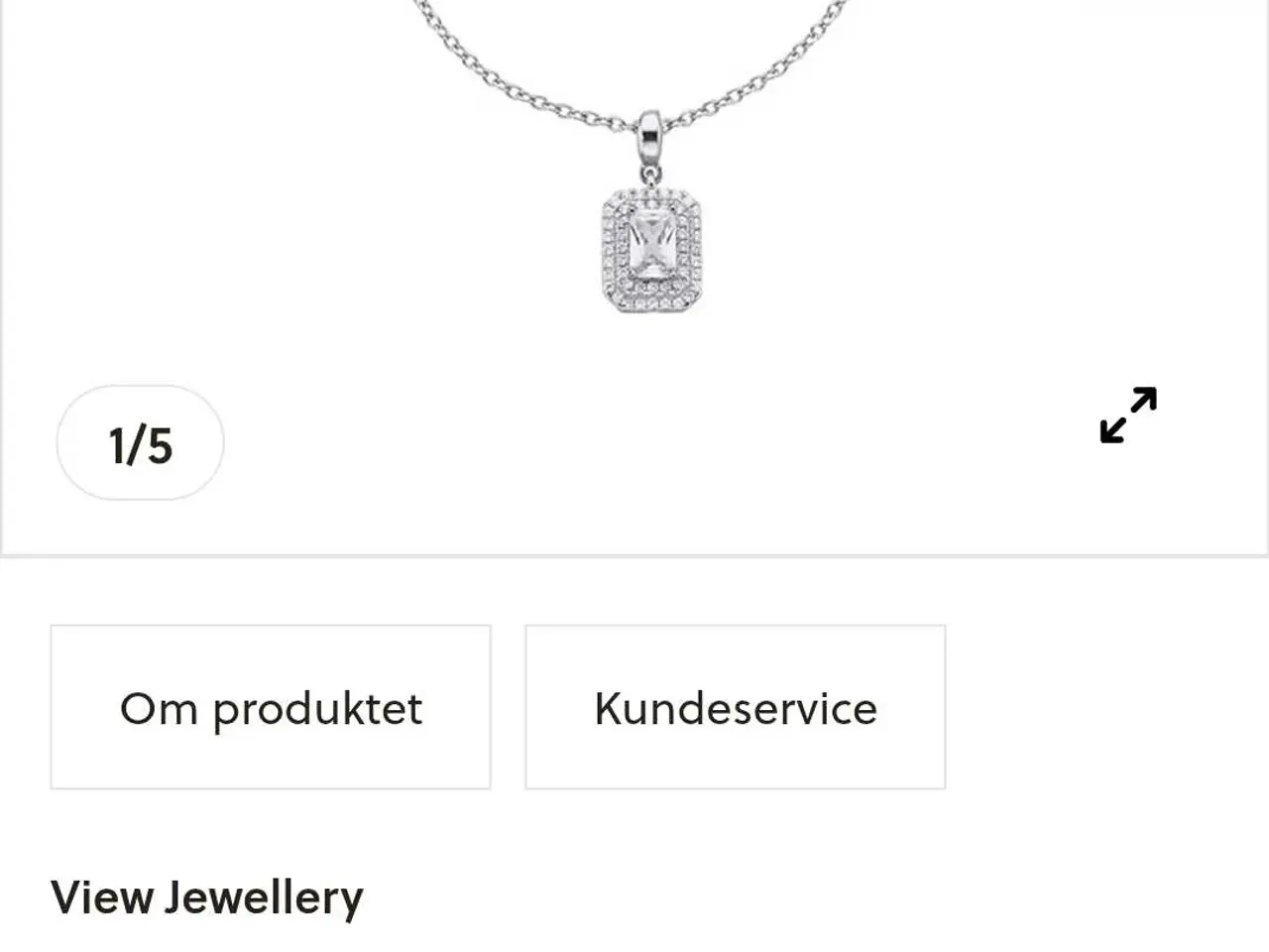 Billede 4 - Ny smuk sølvhalskæde med vedhæng med zirkoner