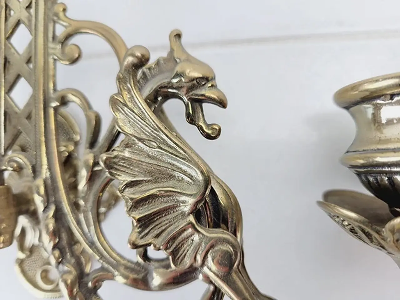 Billede 6 - Dragon Brass Candleholder / Vægstager