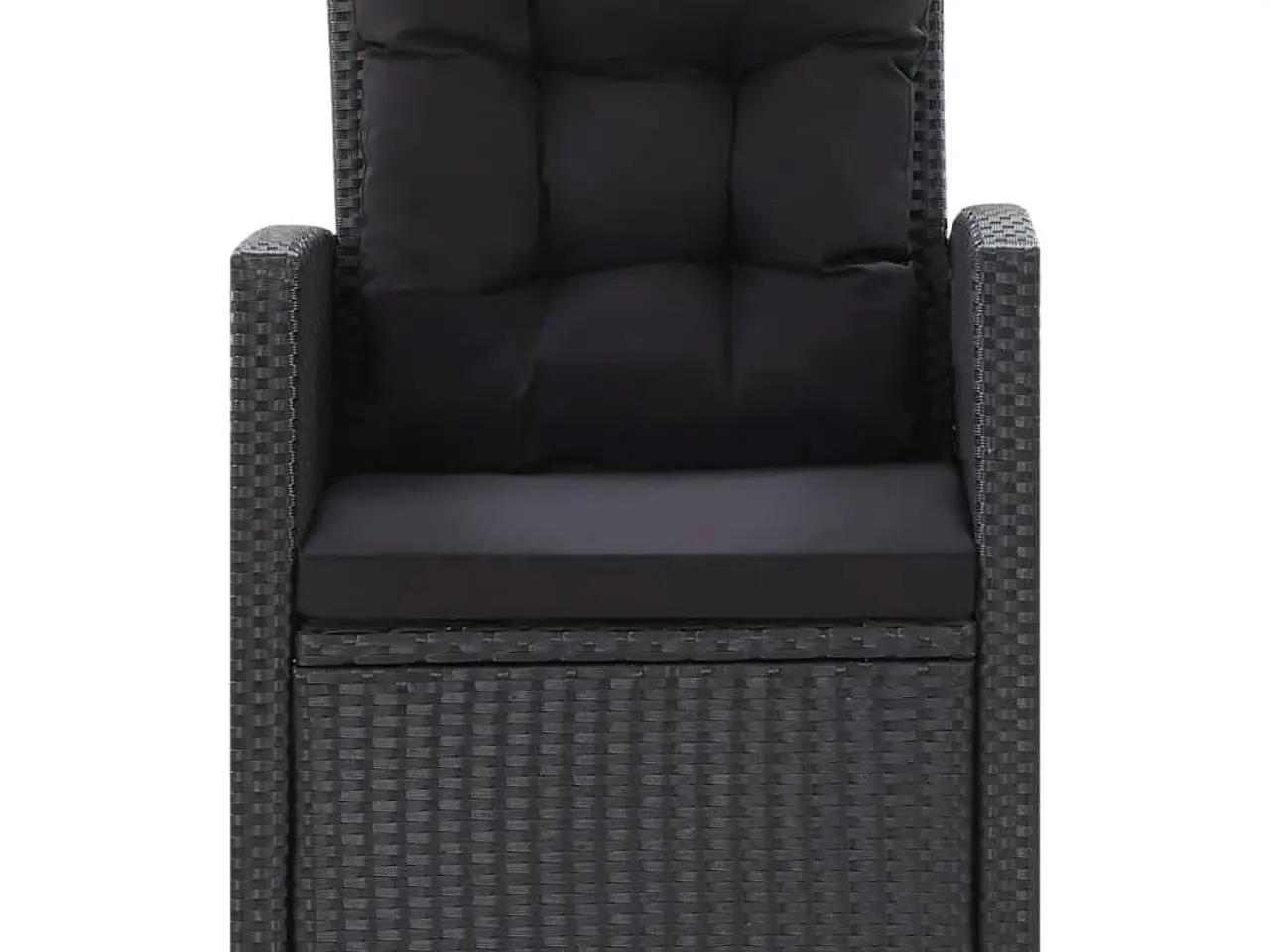Billede 8 - Loungesæt til haven i polyrattan - 6 dele med hynder, sort