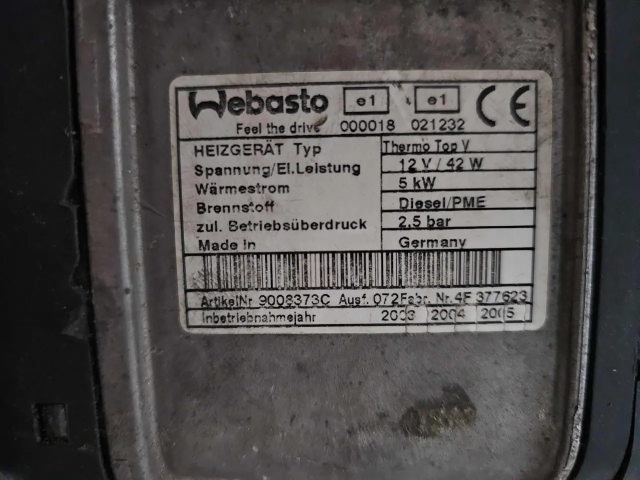 Billede 5 - Webasto oliefyr