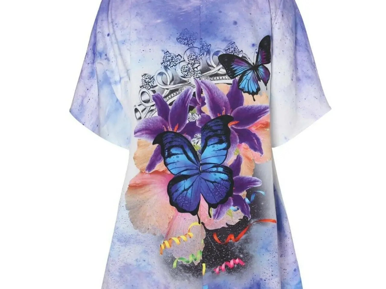 Billede 4 - T-shirt. Med fancy sommerfugle motiv / M-L