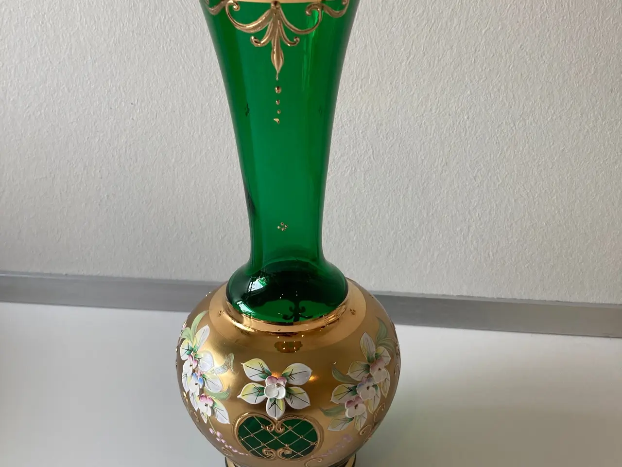Billede 7 - Bohemian Crystal – Håndmalet Guld på Blå, Grøn & R