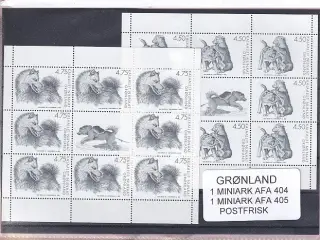 Grønland - 2 Stk. Småark AFA 404 + 405 - Postfrisk