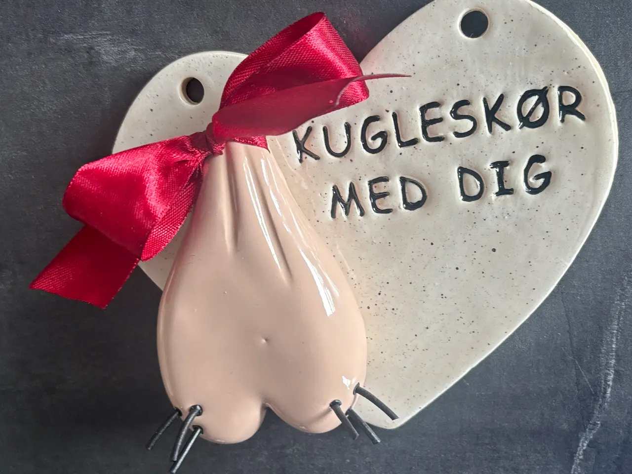 Billede 5 - Kugleskør med dig eller nuts about you hjerte 
