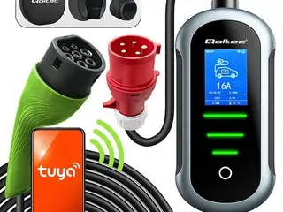 Mobil EV-oplader Qoltec Type 2 11 kW 400 V CEE 16A Wi-Fi 5 m