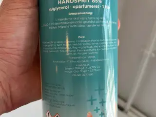 61 stk Håndsprit 85% 1 liter sælges.