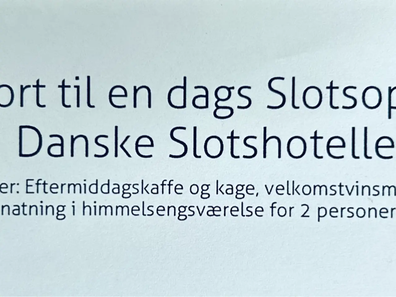 Billede 1 - Gavekort til slotsophold