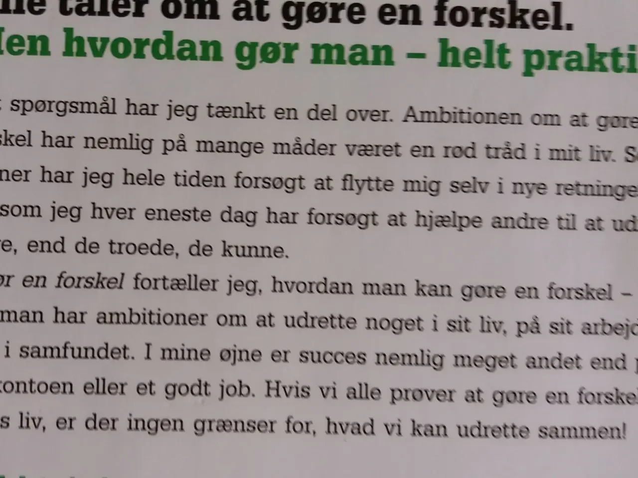 Billede 2 - Gør en forskel af Ulrik Wilbek 