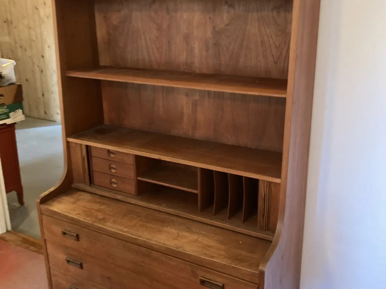 Billede 1 - Sekretær, bureau, reol med skuffer