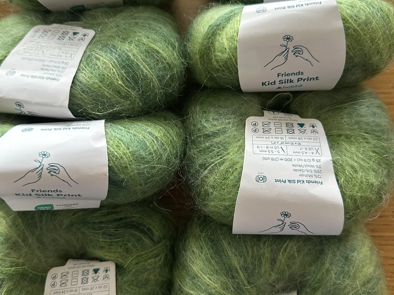 Billede 1 - 225 g. Kid Silk Print. Røgfrit