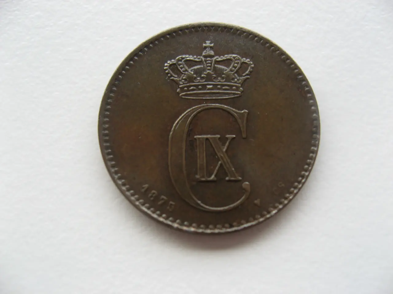 Billede 2 - Flot delfin bronze 2 øre 1875, 
